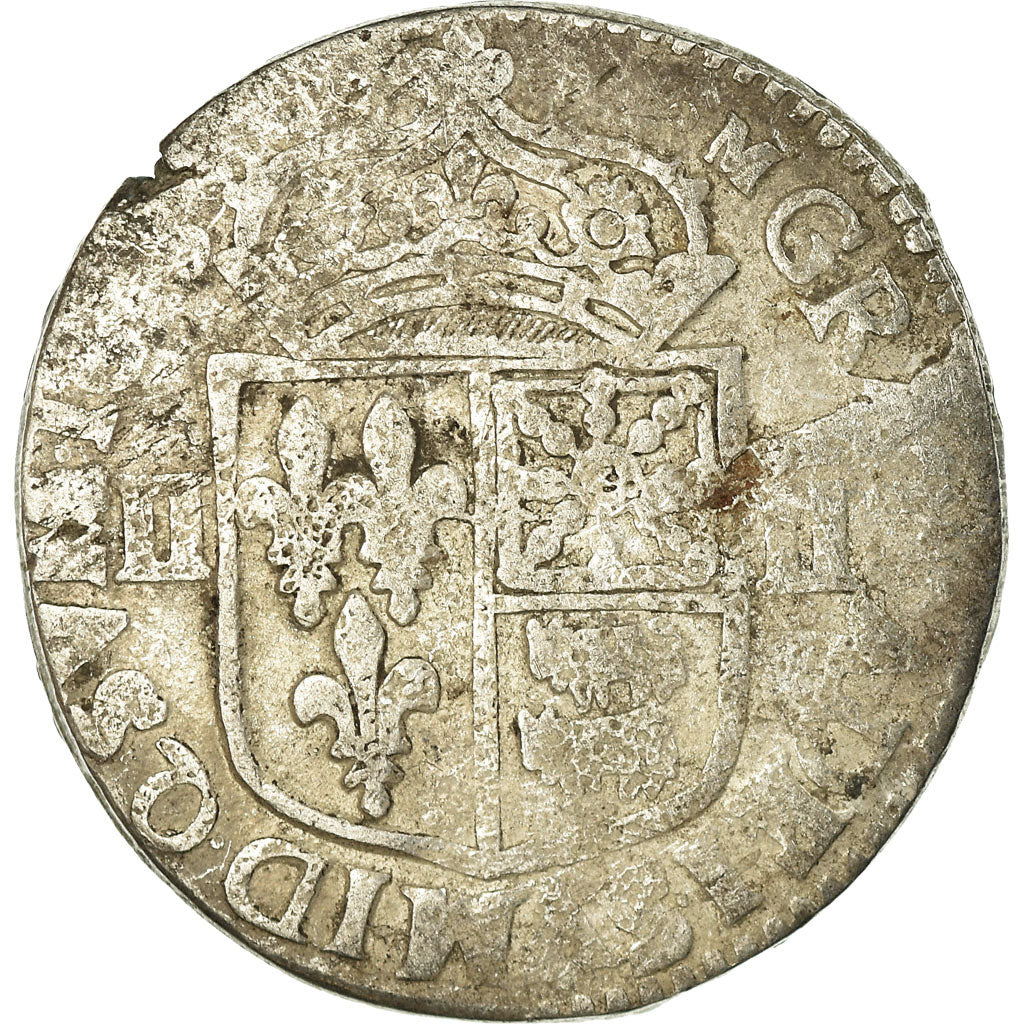 Coin, France, Louis XIII, 1/4 Écu de Béarn, 1/4 Ecu, 1618, Morlaas, VF(20-25)