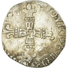 Monnaie, France, Louis XIII, 1/4 d'écu de Béarn, 162[6?], Morlaas, B+, Argent