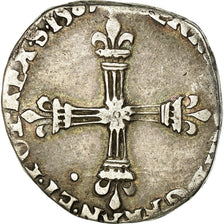 Coin, France, Henri III, 1/4 d'écu à la croix de face, 1587, Toulouse