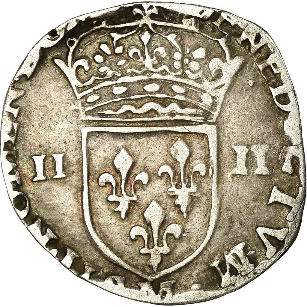 Coin, France, Henri III, 1/4 d'écu à la croix de face, 1587, Toulouse