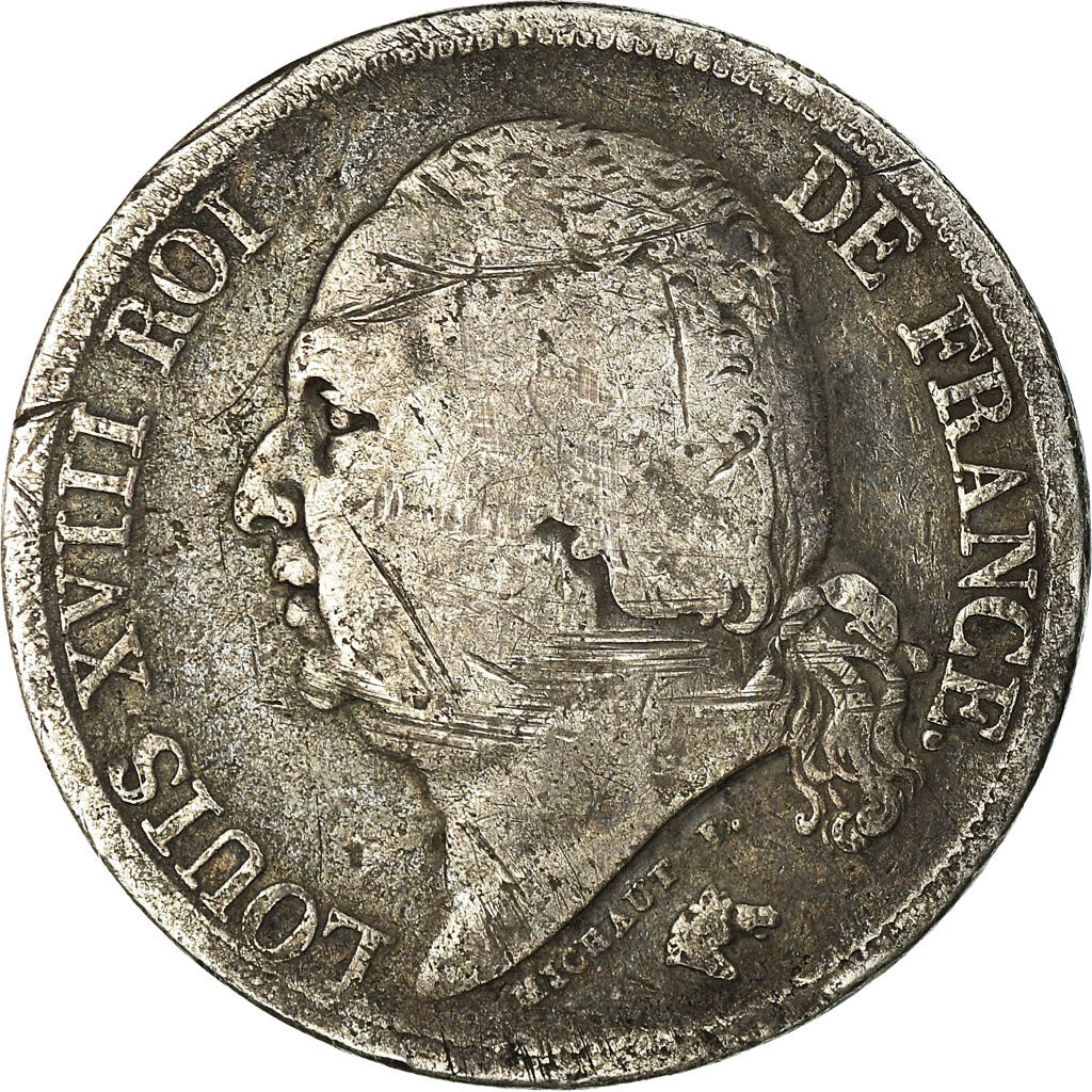 Coin, France, Louis XVIII, Louis XVIII, 2 Francs, 1823, Toulouse, F(12-15)