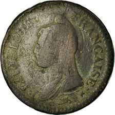 Monnaie, France, Dupré, Decime, AN 5, Paris, Surfrappe du Décime, TB, Bronze