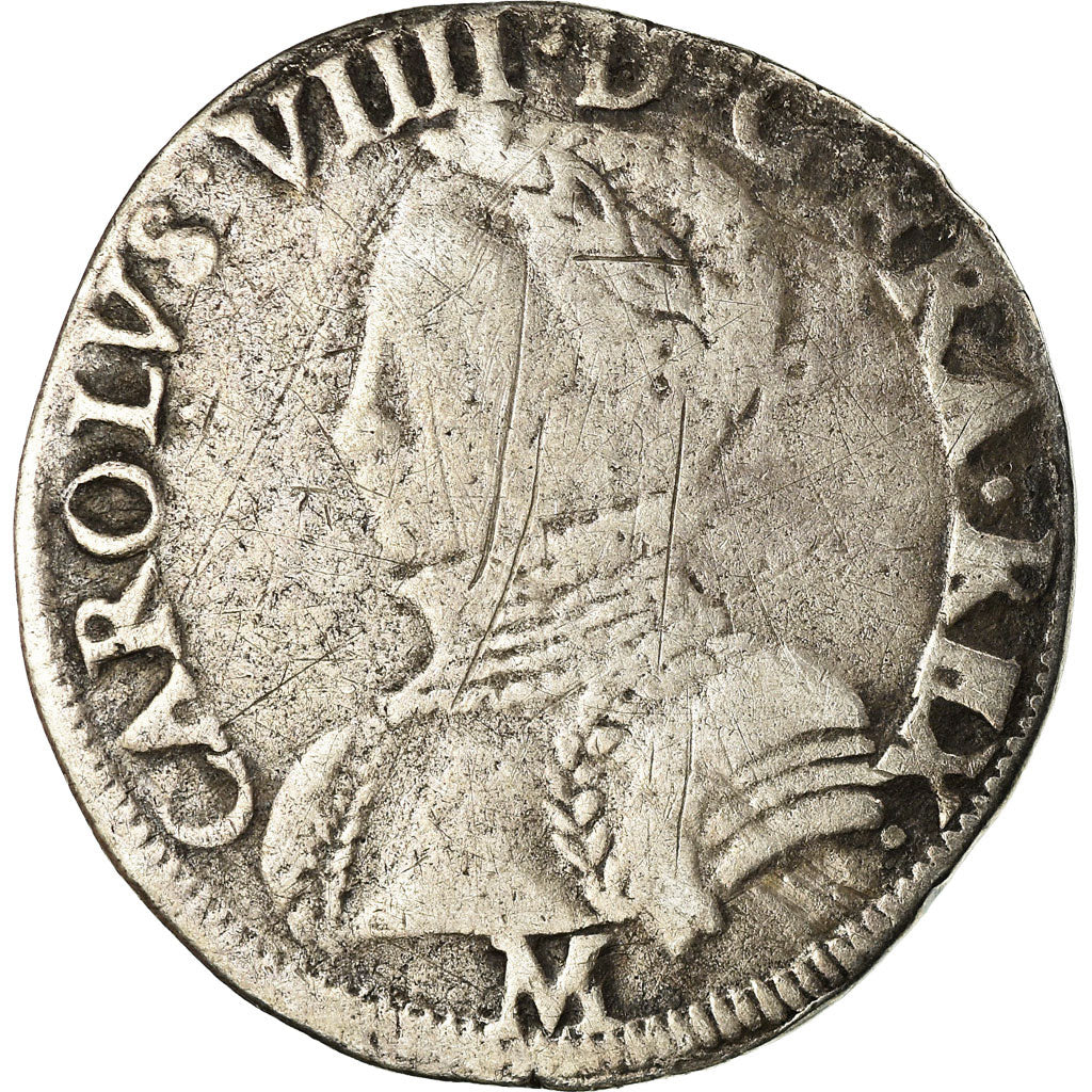 Coin, France, Charles IX, Teston, 1568, Toulouse, VF(20-25), Silver