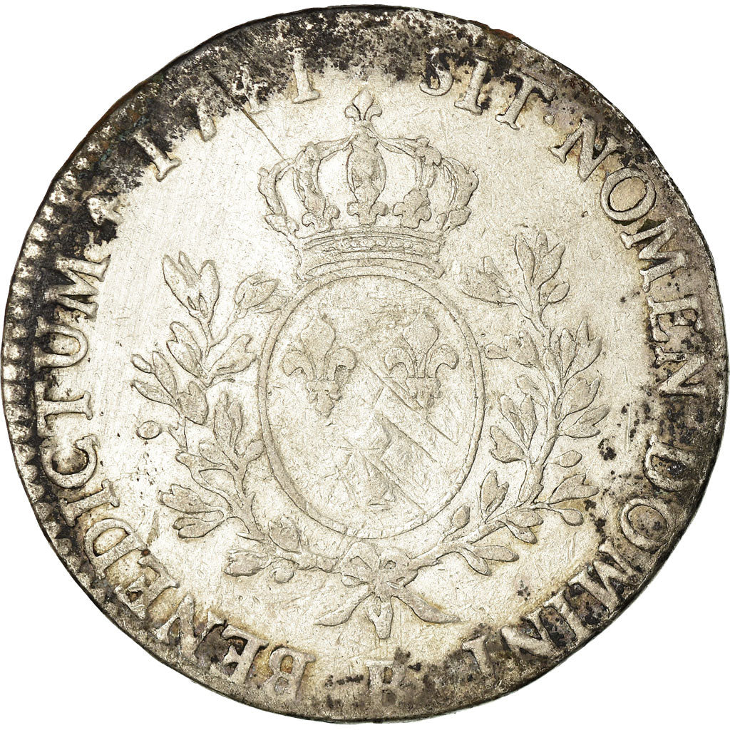 Coin, France, Louis XV, Écu au bandeau, Ecu, 1741, Rouen, VF(20-25), Silver