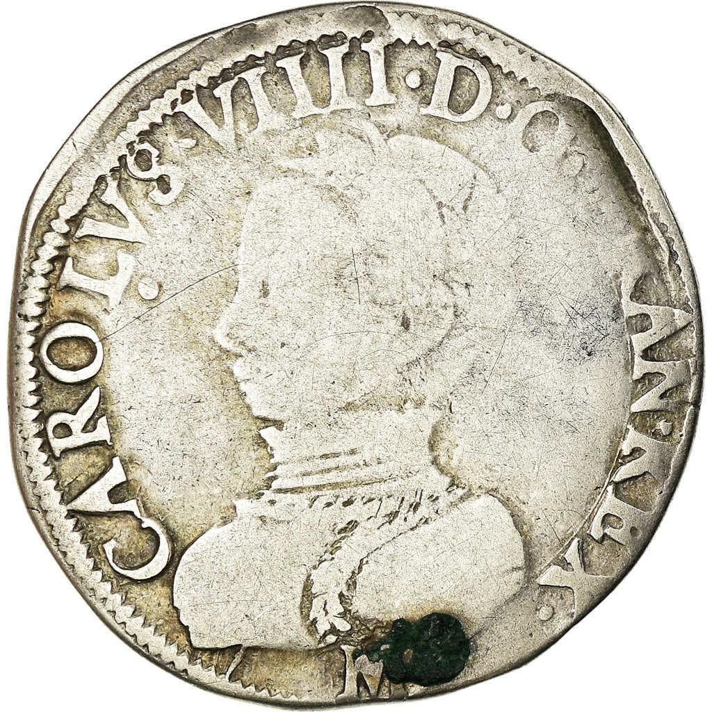 Coin, France, Charles IX, Teston, 1562, Toulouse, VF(30-35), Silver