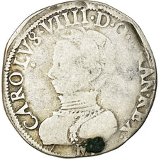 Moneda, Francia, Charles IX, Teston, 1562, Toulouse, BC+, Plata, Sombart:4602