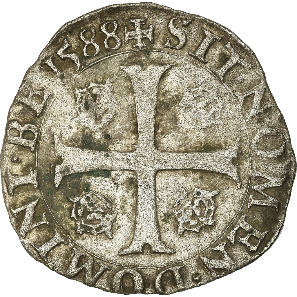 Münze, Frankreich, Henri III, Douzain, 1588, Poitiers, SS, Billon, Sombart:4398