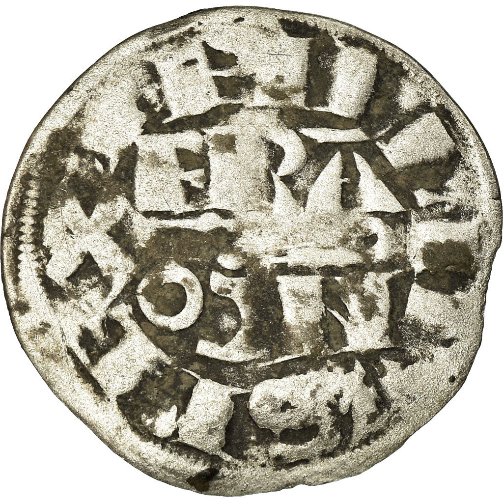 Moneta, Francia, Philippe II, Denier Parisis, 1191-1199, Saint-Omer, Very rare