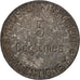 France, 5 Centimes, VF(30-35), Iron, Elie #10.1, 4.66
