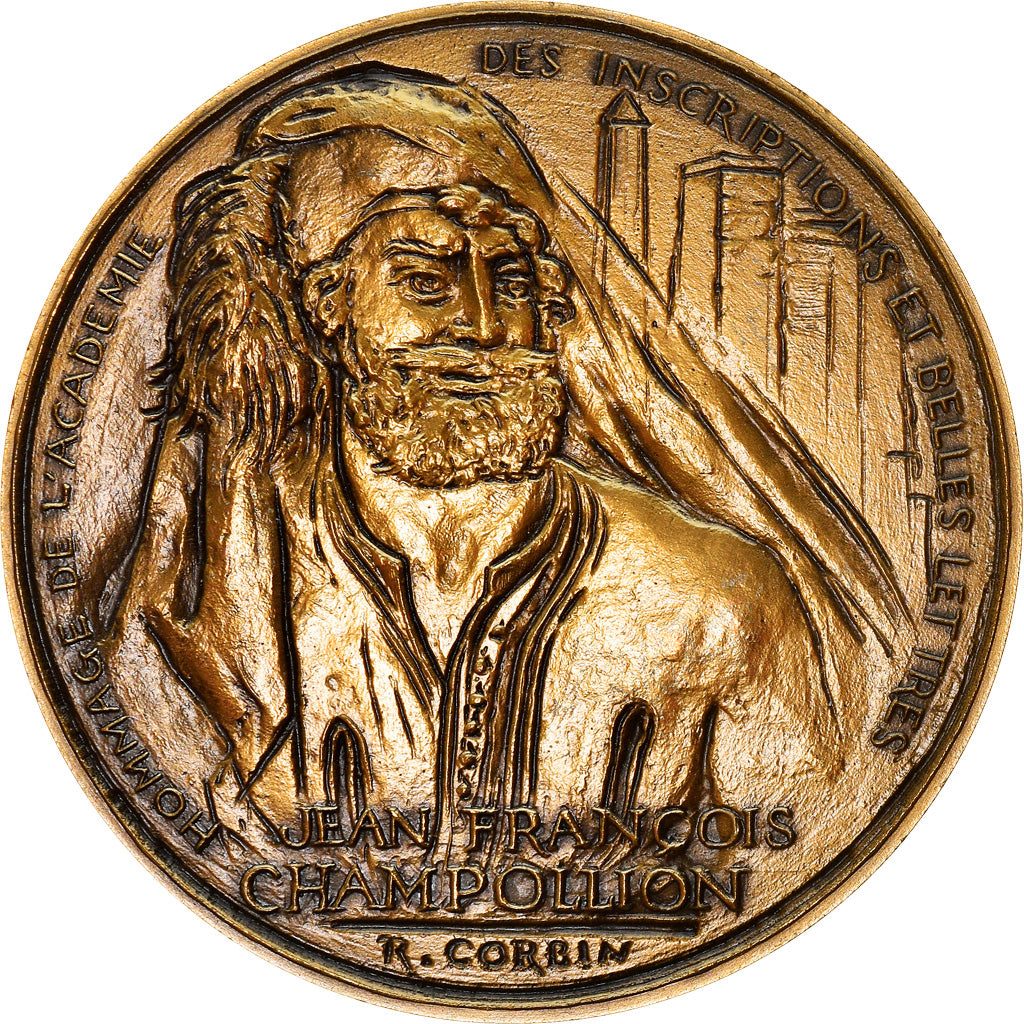 France, Medal, Champollion, Egypte, Figeac, Arts & Culture, 1990, Corbin