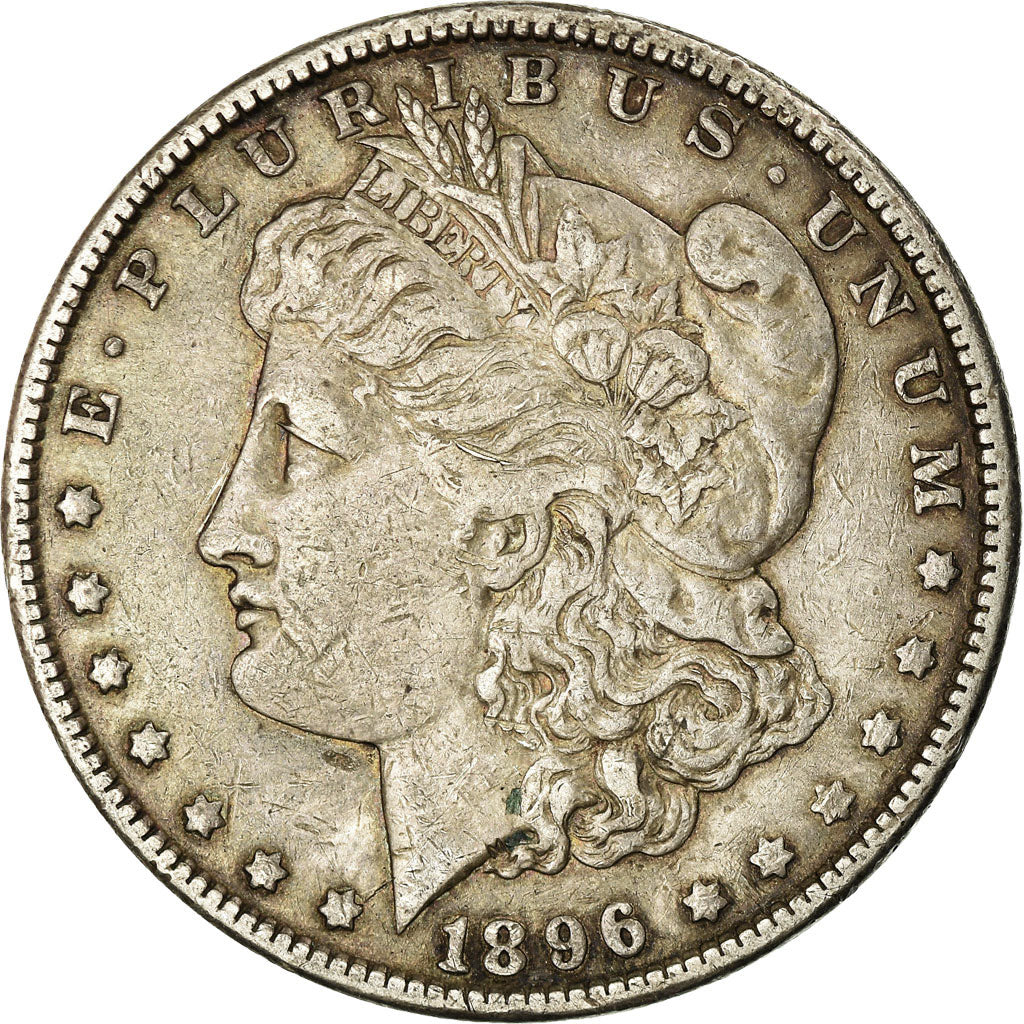 Coin, United States, Morgan Dollar, Dollar, 1896, U.S. Mint, Philadelphia
