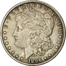 Coin, United States, Morgan Dollar, Dollar, 1896, U.S. Mint, Philadelphia