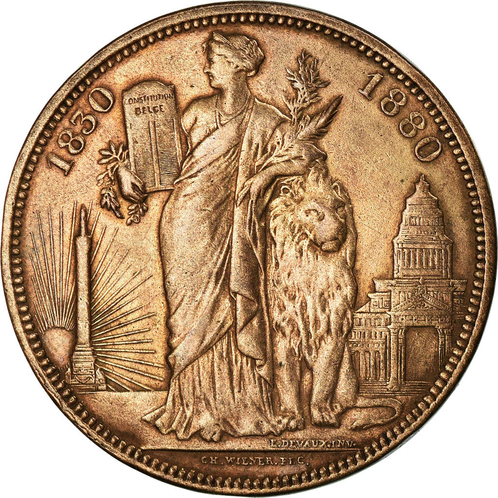 Belgium, Medal, Belgium independance 50th anniversary, module of 5 Francs