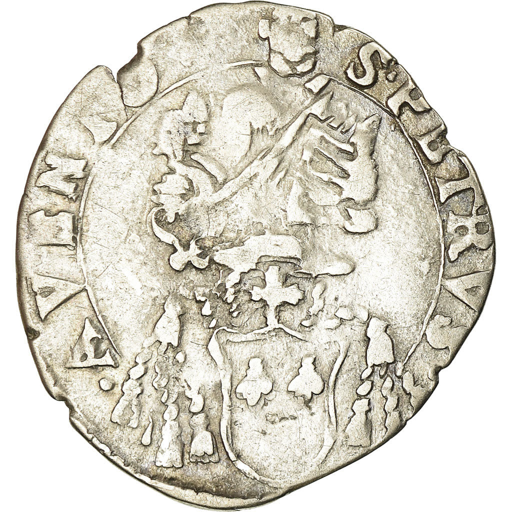 Moneta, TERYTORIA FRANCUSKIE, URBAIN VIII, Barberin, 1631, Avignon, EF(40-45)