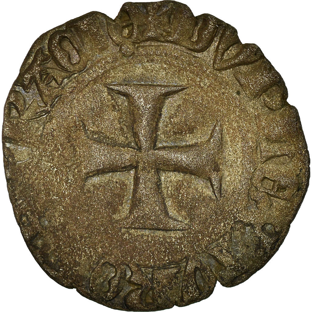 Moneta, Francia, Charles VI, Double Tournois, Paris, BB, Argento