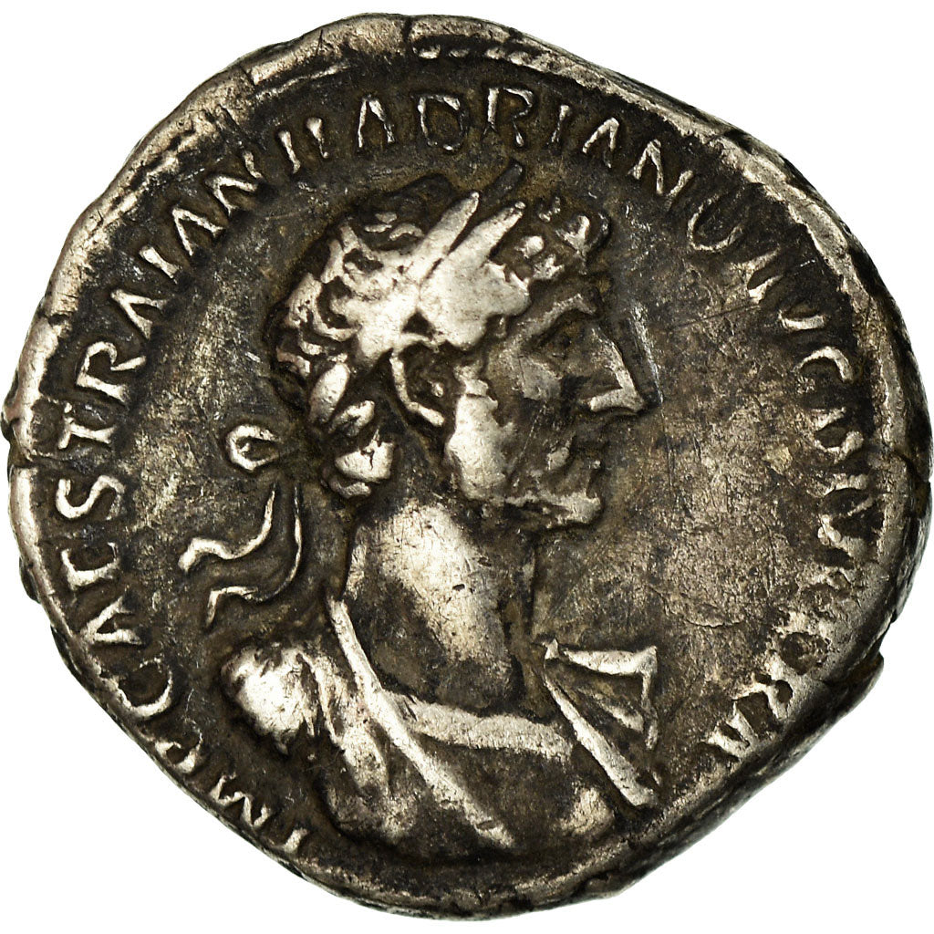 Moneta, Hadrian, Denarius, 117, Roma, BB, Argento
