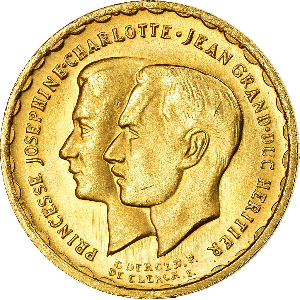 Coin, Luxembourg, 20 Francs, 1953, Brussels, MS(63), Gold, KM:M1