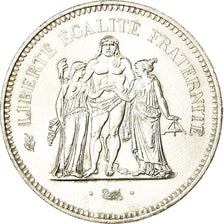 Coin, France, Hercule, 50 Francs, 1976, Paris, MS(60-62), Silver, KM:941.1