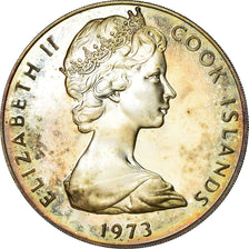 Coin, Cook Islands, Elizabeth II, 2 Dollars, 1973, MS(64), Silver, KM:8