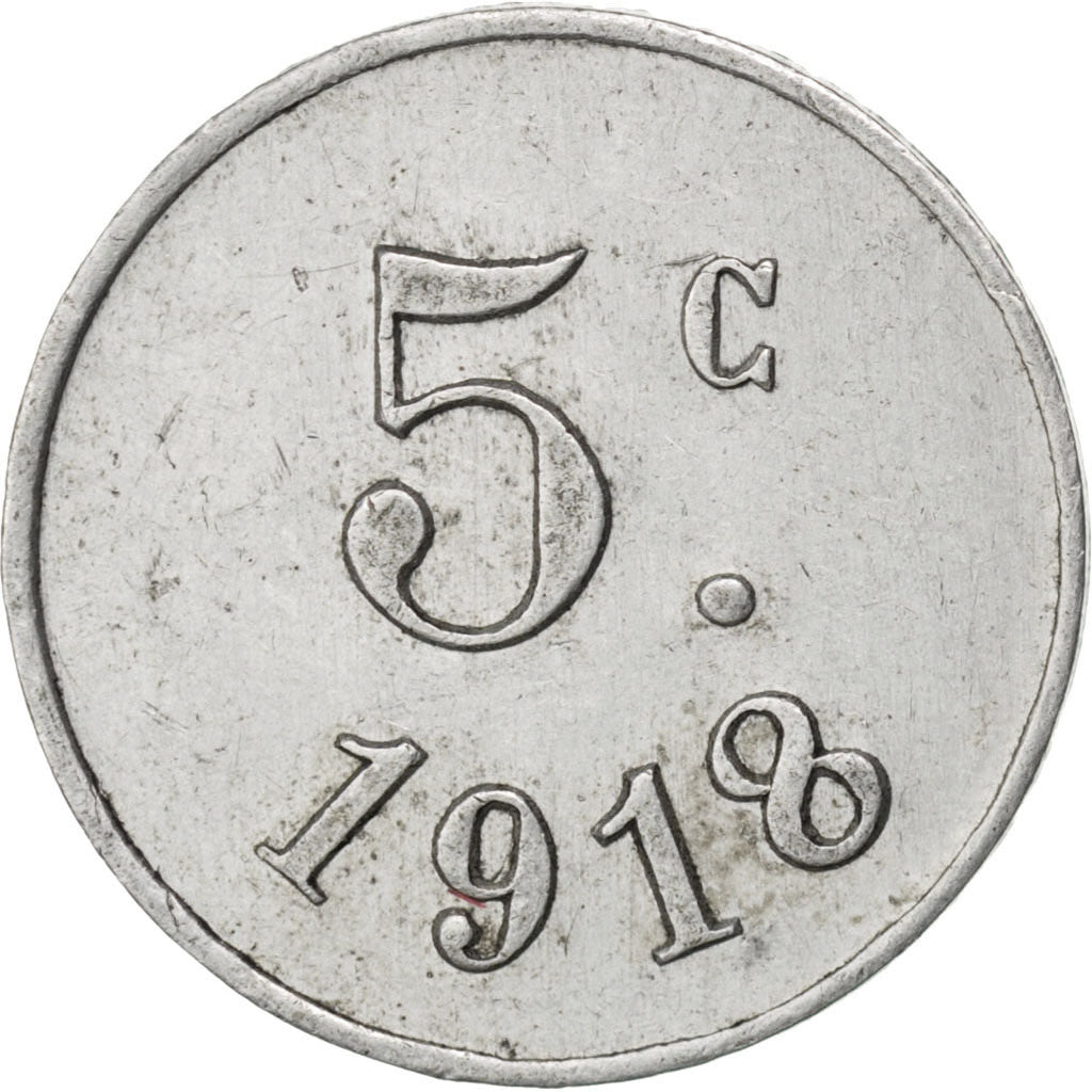 France, 5 Centimes, 1918, AU(50-53), Aluminium, Elie #10.3, 0.75