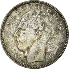 Coin, Belgium, 20 Francs, 20 Frank, 1935, VF(20-25), Silver, KM:105