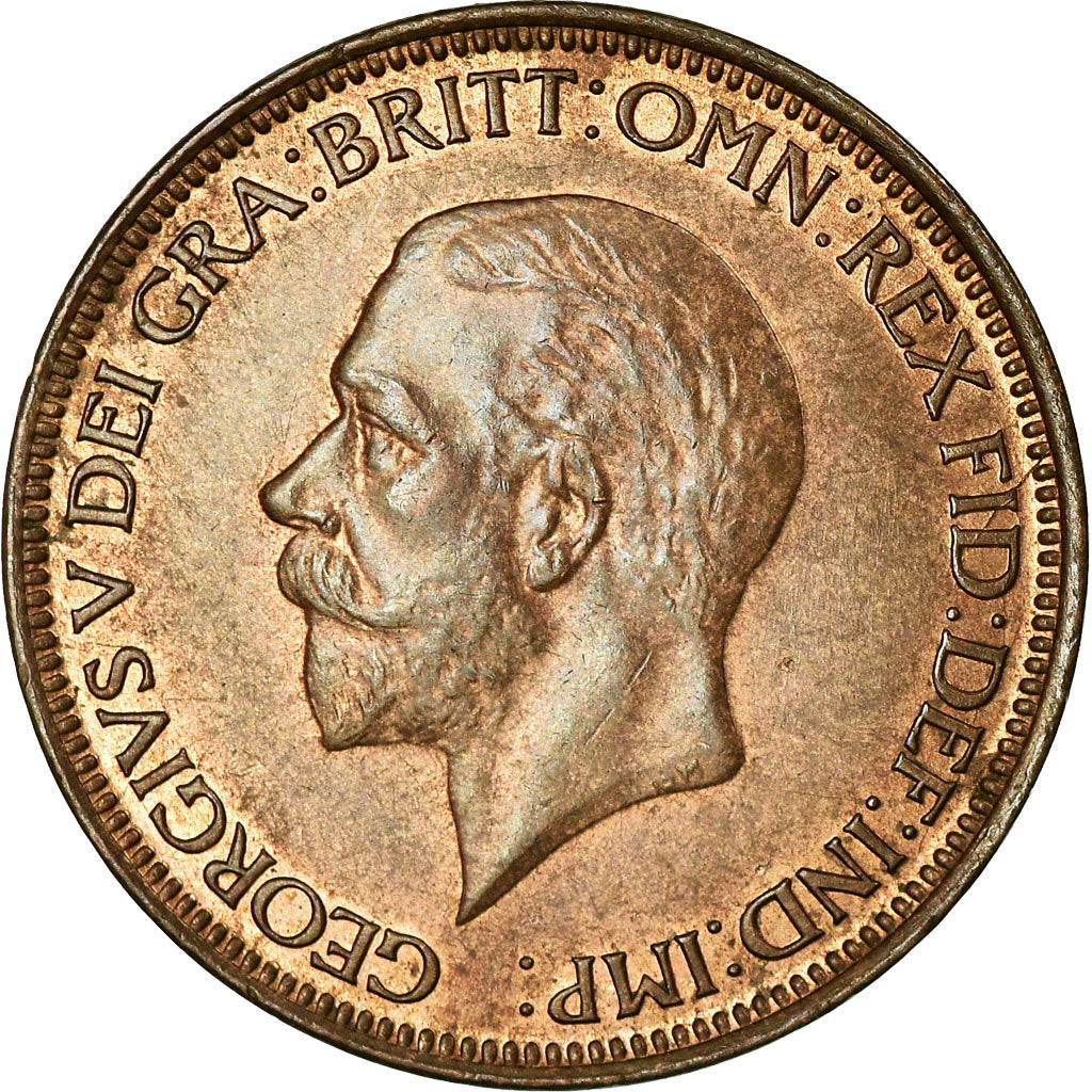 Coin, Great Britain, George V, 1/2 Penny, 1928, MS(60-62), Bronze, KM:837