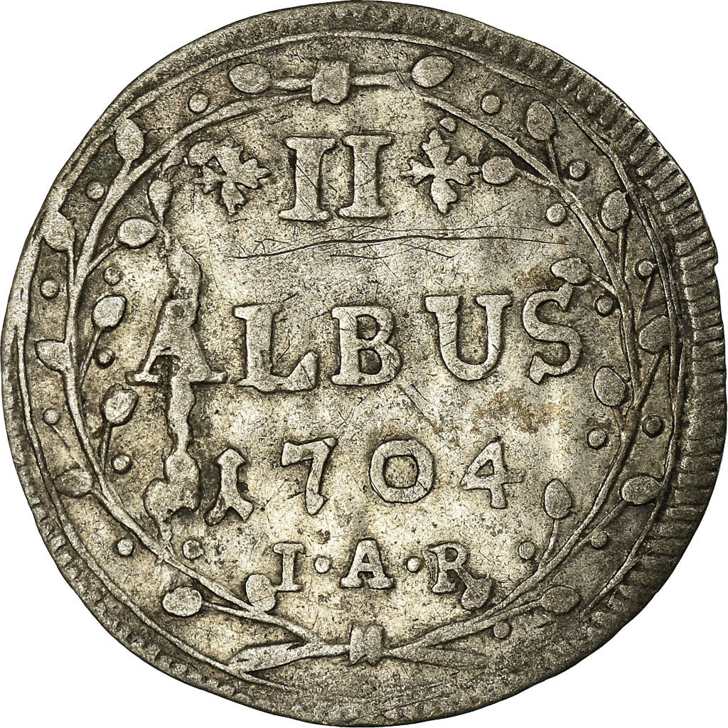 Coin, German States, HESSE-DARMSTADT, Ernst Ludwig, 2 Albus, 1704, EF(40-45)
