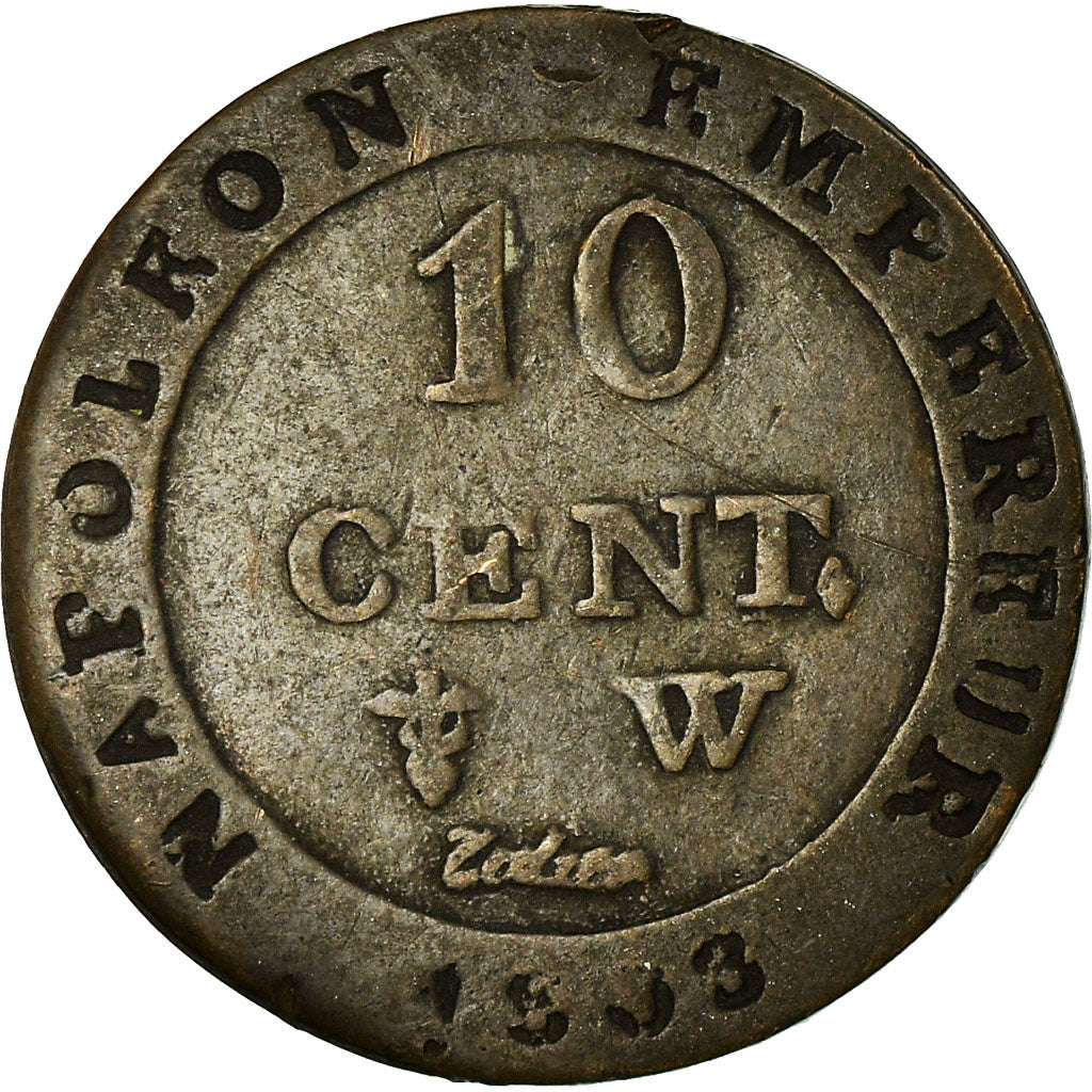 Monnaie, France, Napoléon I, 10 Centimes, 1808, Lille, Faux d'époque, TB+