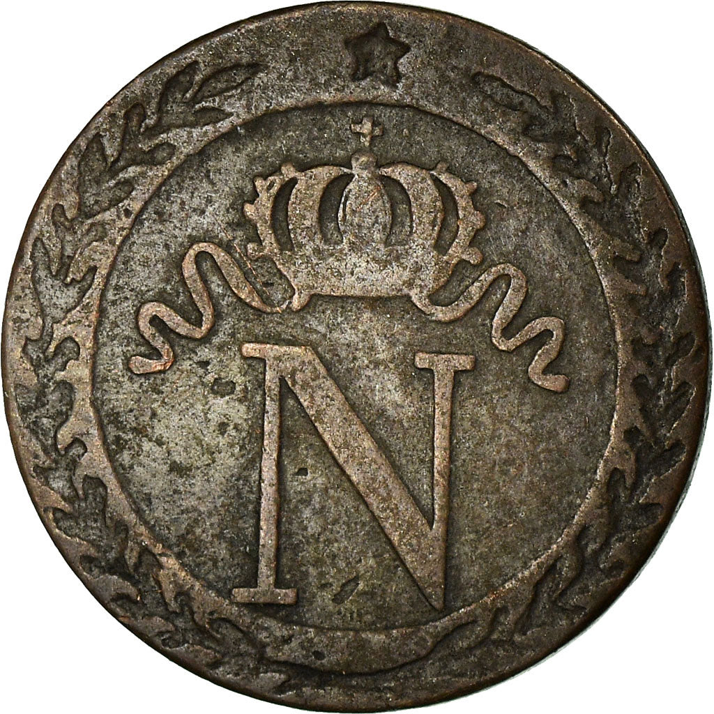 Coin, France, Napoléon I, 10 Centimes, 1808, Strasbourg, Contemporary forgery