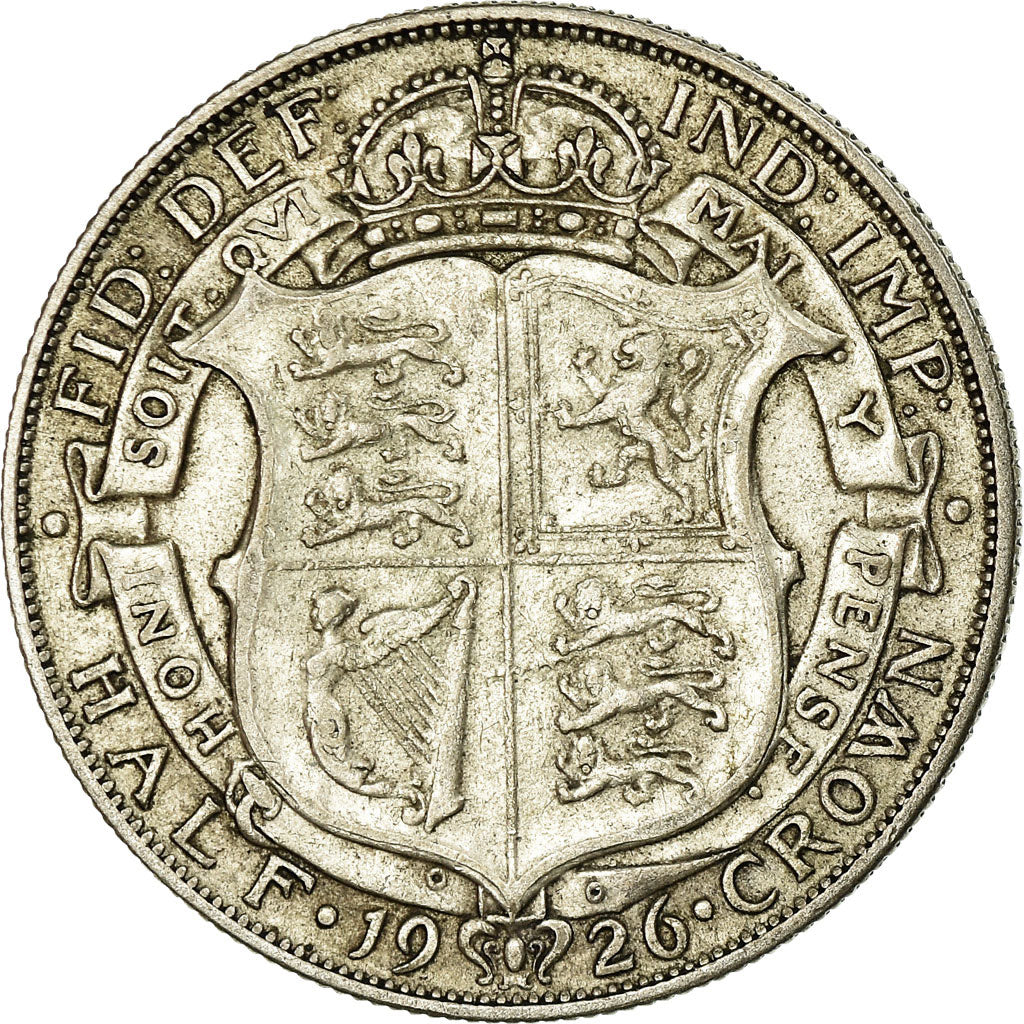 Coin, Great Britain, George V, 1/2 Crown, 1926, EF(40-45), Silver, KM:818.2