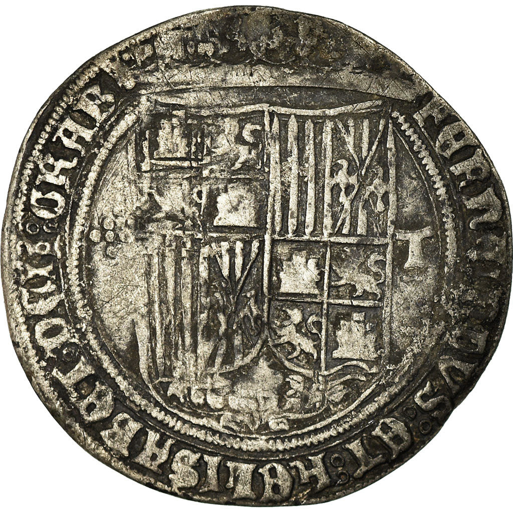 Coin, Spain, Castille and Leon, Fernando & Isabel, Real, Toledo, EF(40-45)