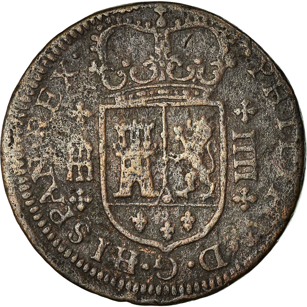 Münze, Spanien, Philip V, 4 maravedis, 1719, Segovia, S+, Kupfer, KM:319