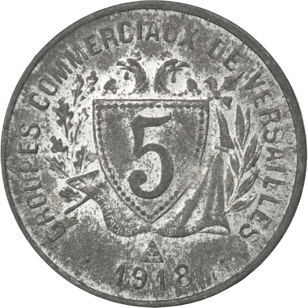 Monnaie, France, 5 Centimes, 1918, TTB, Zinc, Elie:10.1
