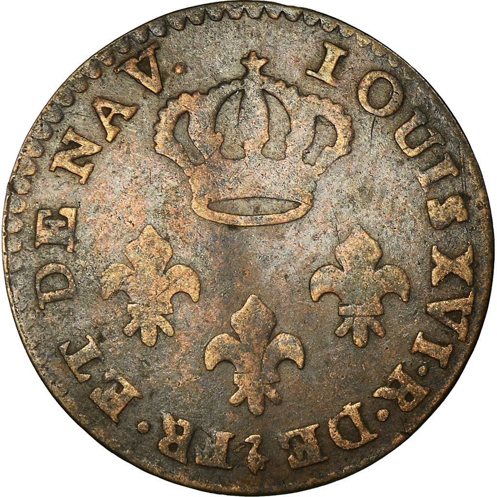 Monnaie, FRENCH GUIANA, 2 Sous, 1789, Paris, TB, Billon, KM:1, Lecompte:20