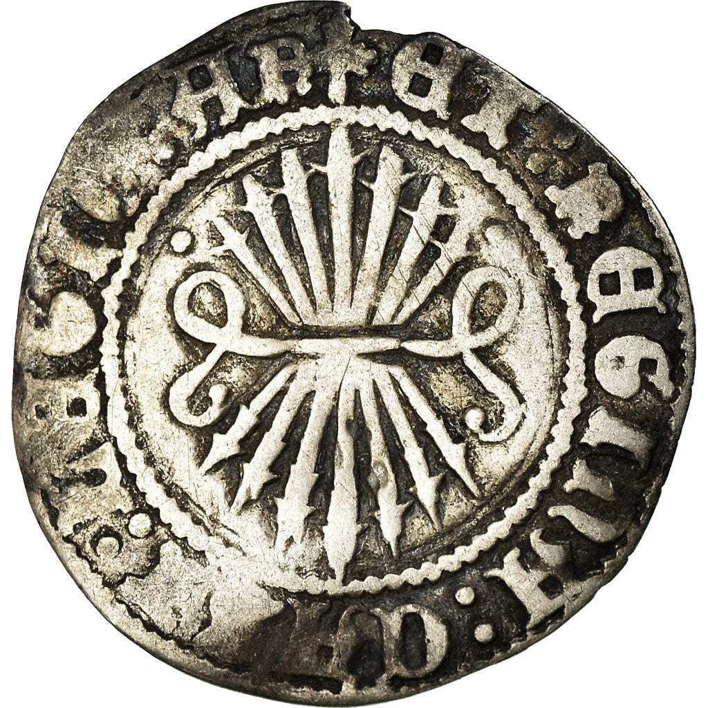 Coin, Spain, Ferdinand & Isabella, 1/2 Réal, Seville, EF(40-45), Silver