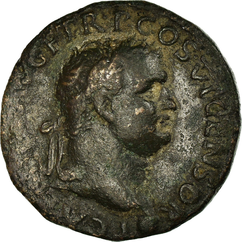 Coin, Titus, As, 77, Lyon, EF(40-45), Copper, RIC:786