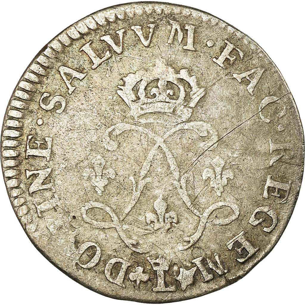 Moneta, Francja, Louis XIV, 4 Sols aux 2 L, 1692, Lille, VF(20-25), Srebro