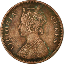 Moneta, INDIE BRYTYJSKIE, Victoria, 1/4 Anna, 1862, EF(40-45), Miedź, KM:467
