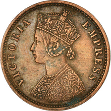 Moeda, ÍNDIA - BRITÂNICA, Victoria, 1/4 Anna, 1889, Calcutta, EF(40-45)