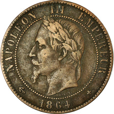 Coin, France, Napoleon III, Napoléon III, 10 Centimes, 1864, Strasbourg