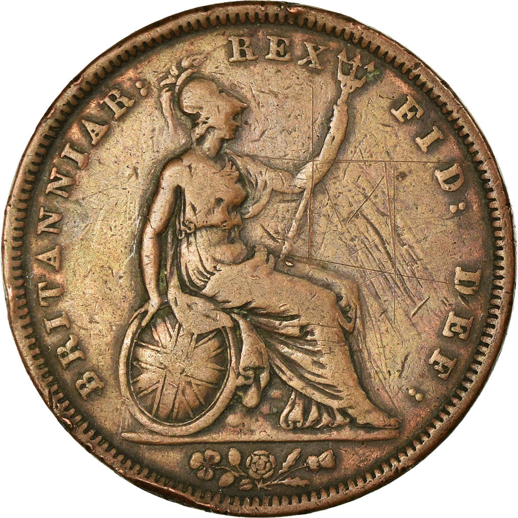Coin, Great Britain, William IV, Penny, 1834, VF(20-25), Copper, KM:707