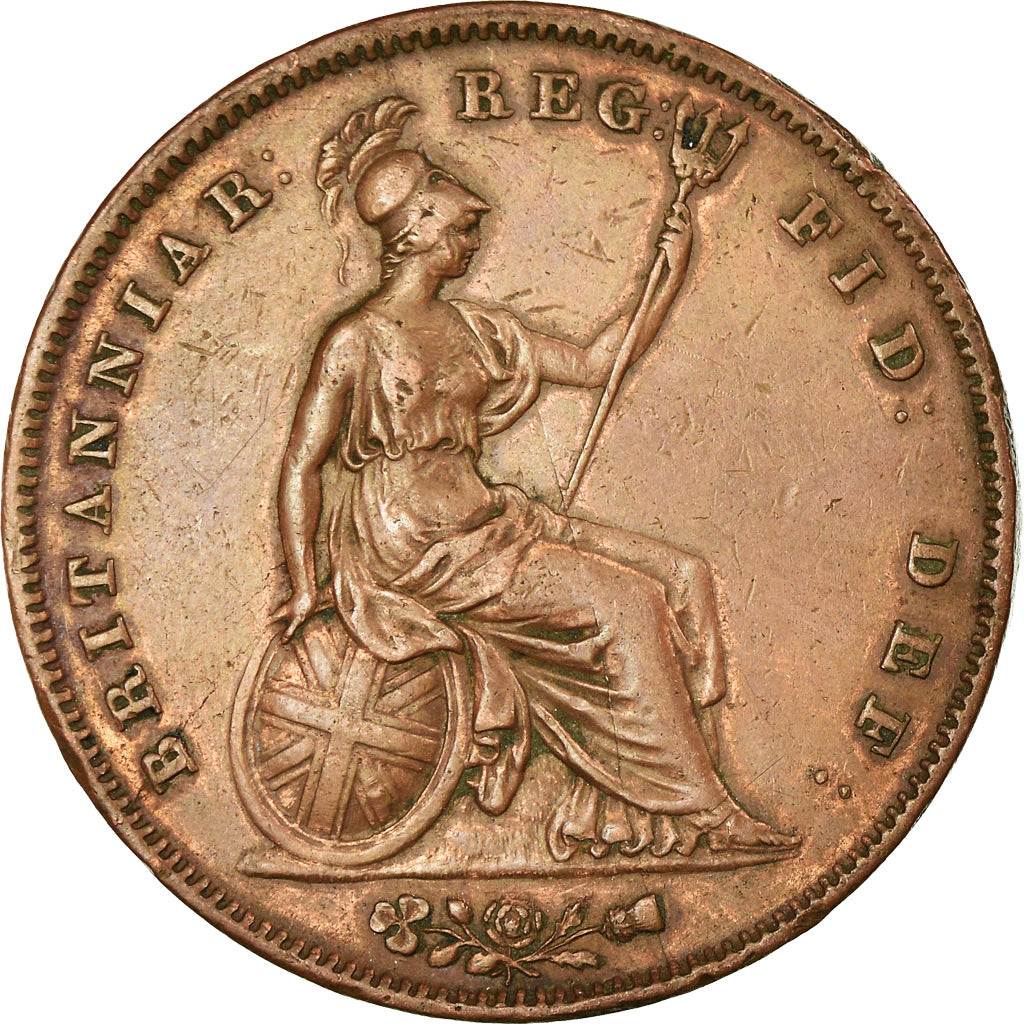 Coin, Great Britain, Victoria, Penny, 1844, VF(30-35), Copper, KM:739