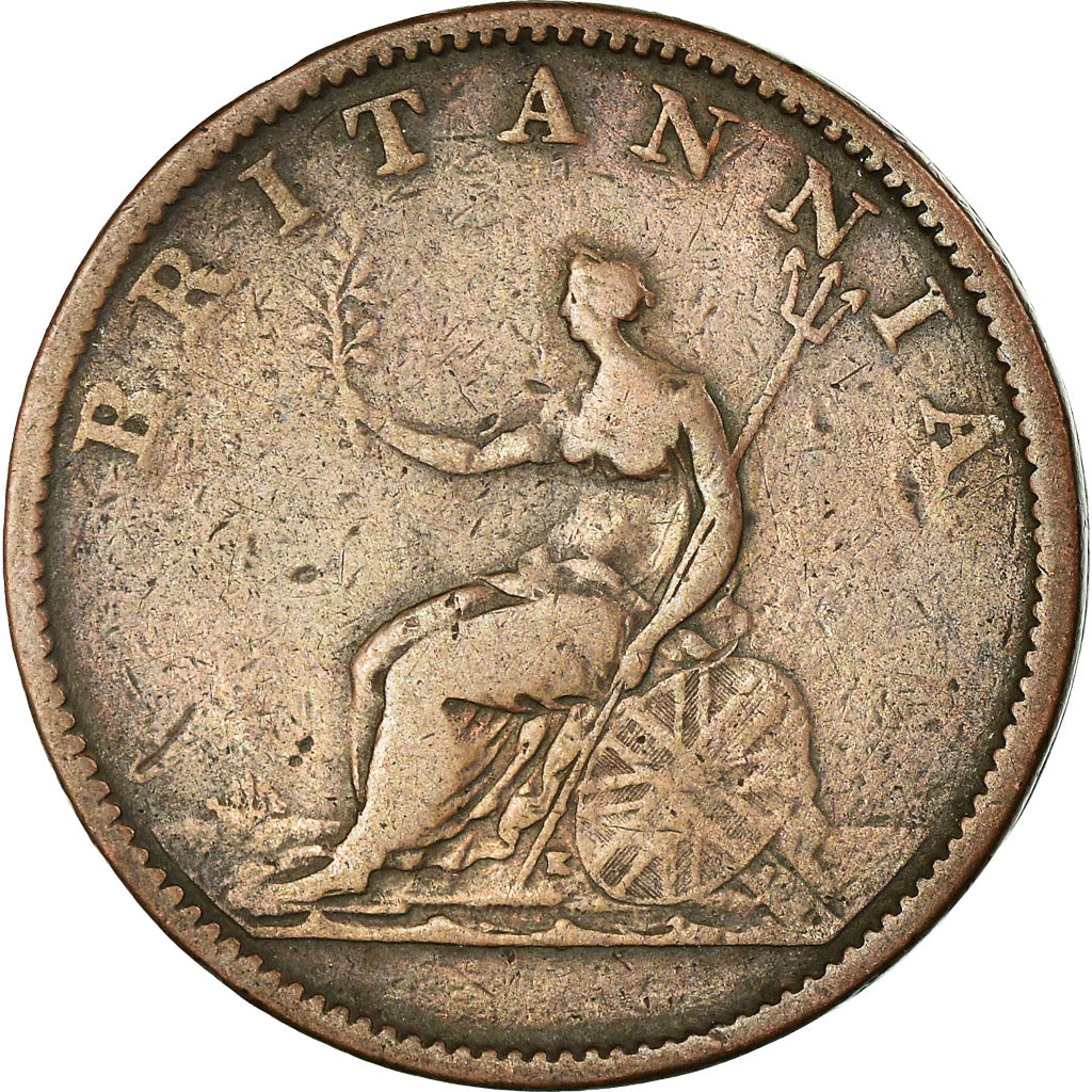 Moneta, Gran Bretagna, George III, 1/2 Penny, 1807, MB, Rame, KM:662