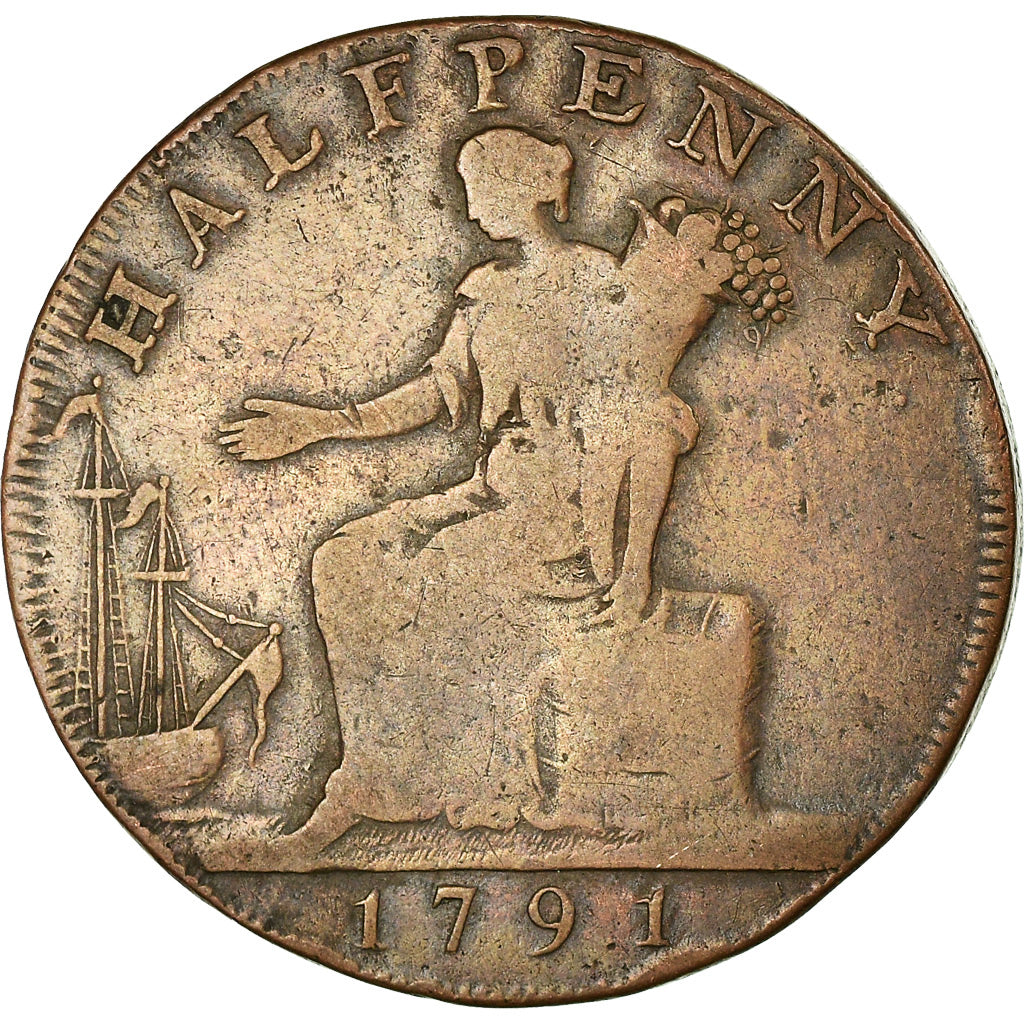 Coin, Great Britain, Warwickshire, Shakespeare, Halfpenny Token, 1791