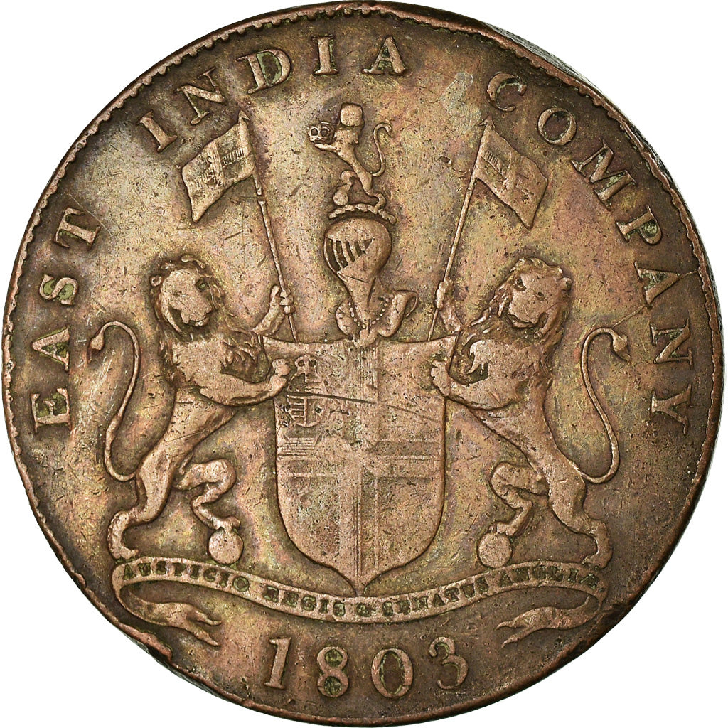 Coin, INDIA-BRITISH, MADRAS PRESIDENCY, 20 Cash, 1803, Soho Mint, Birmingham