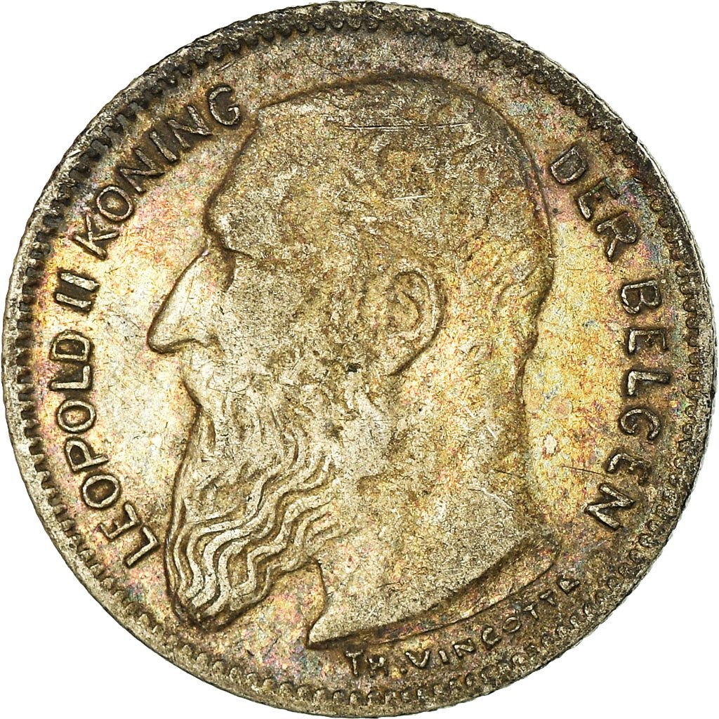 Coin, Belgium, Leopold II, 50 Centimes, 1909, AU(50-53), Silver, KM:61.1