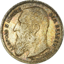 Coin, Belgium, Leopold II, 50 Centimes, 1909, AU(50-53), Silver, KM:61.1