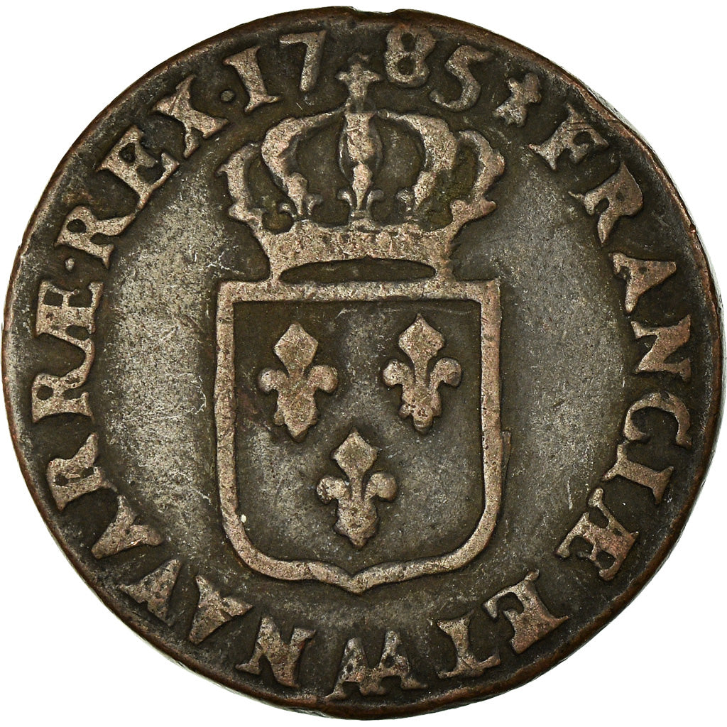 Monnaie, France, Louis XVI, Sol ou sou, Sol, 1785, Metz, TB+, Cuivre