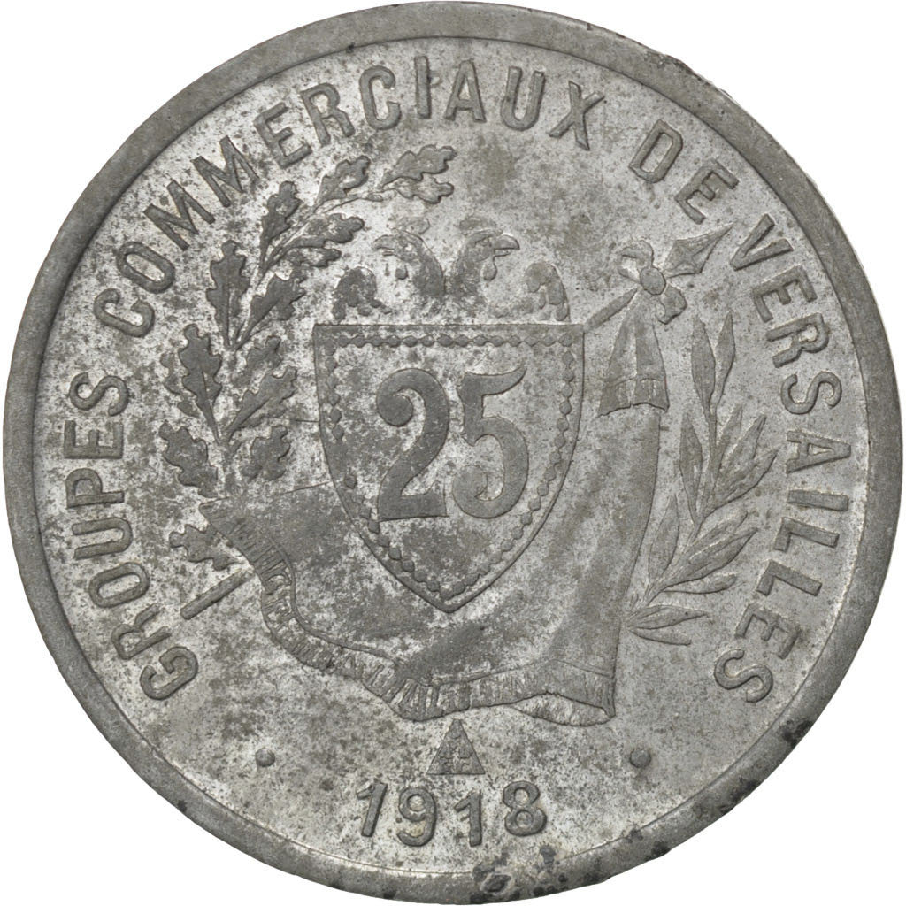 Monnaie, France, 25 Centimes, 1918, TTB, Zinc, Elie:10.3
