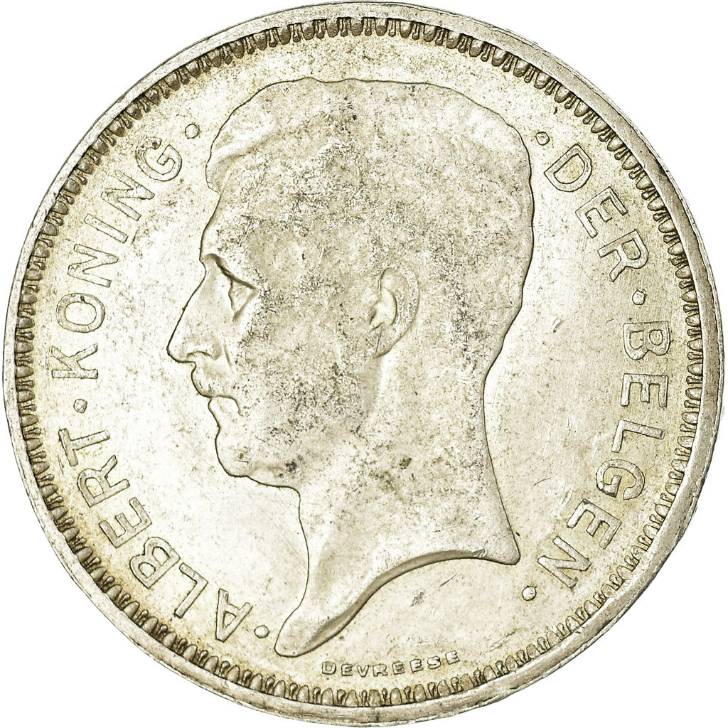 Coin, Belgium, 20 Francs, 20 Frank, 1934, EF(40-45), Silver, KM:104.1